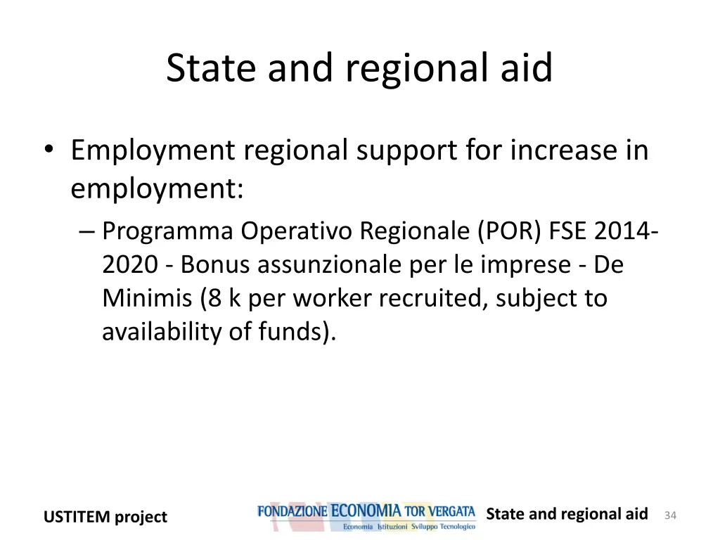 state and regional aid