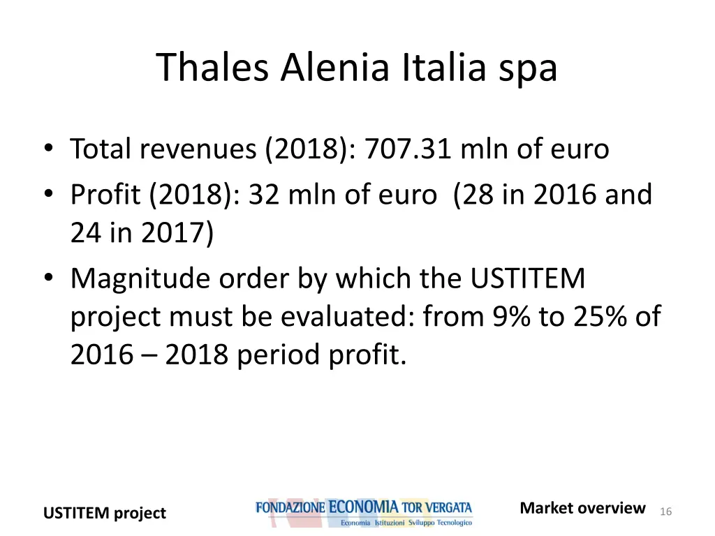 thales alenia italia spa