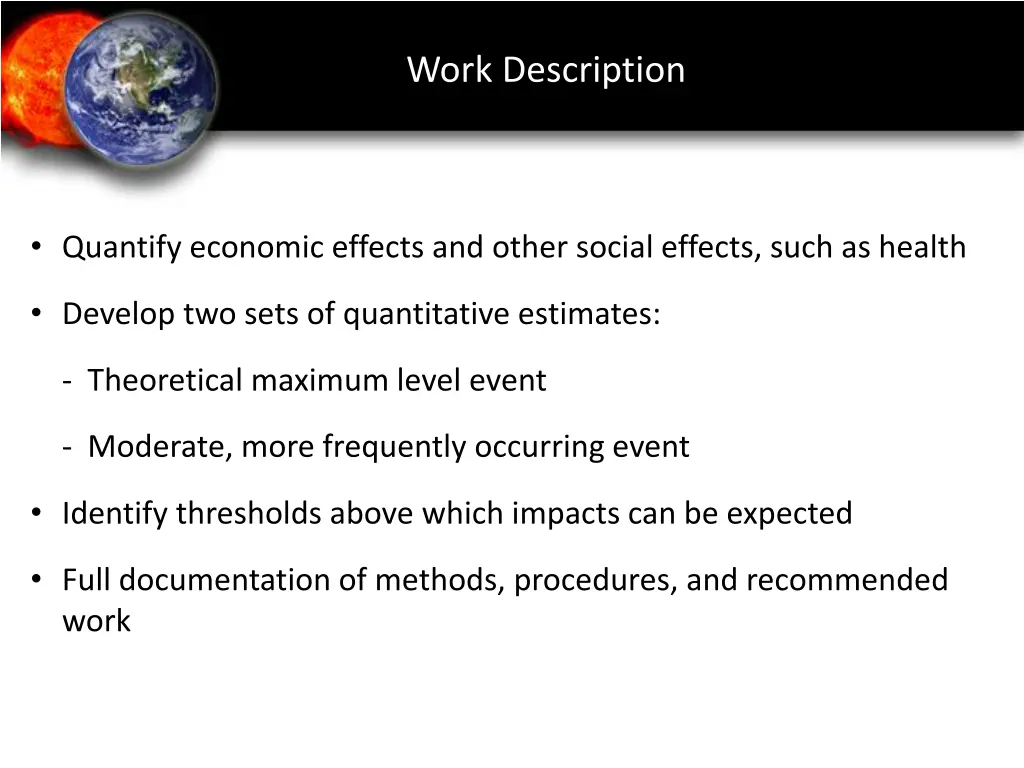 work description