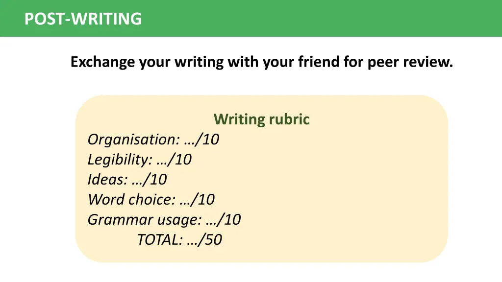 post writing