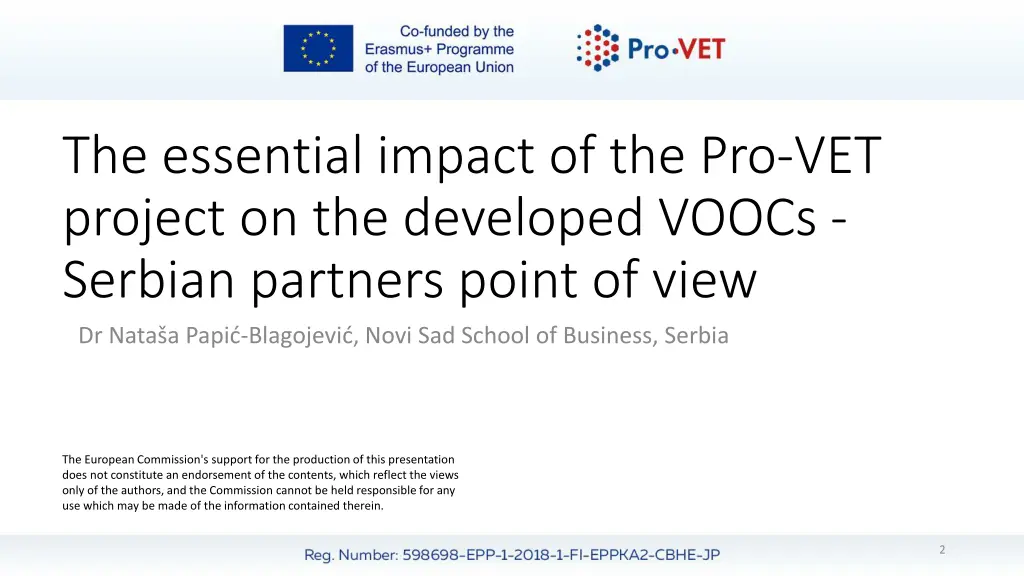the essential impact of the pro vet project