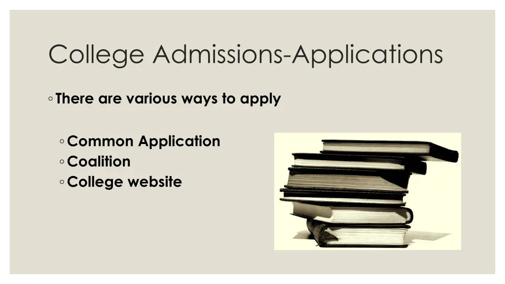 college admissions applications
