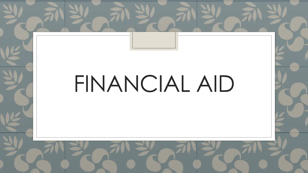 financial aid