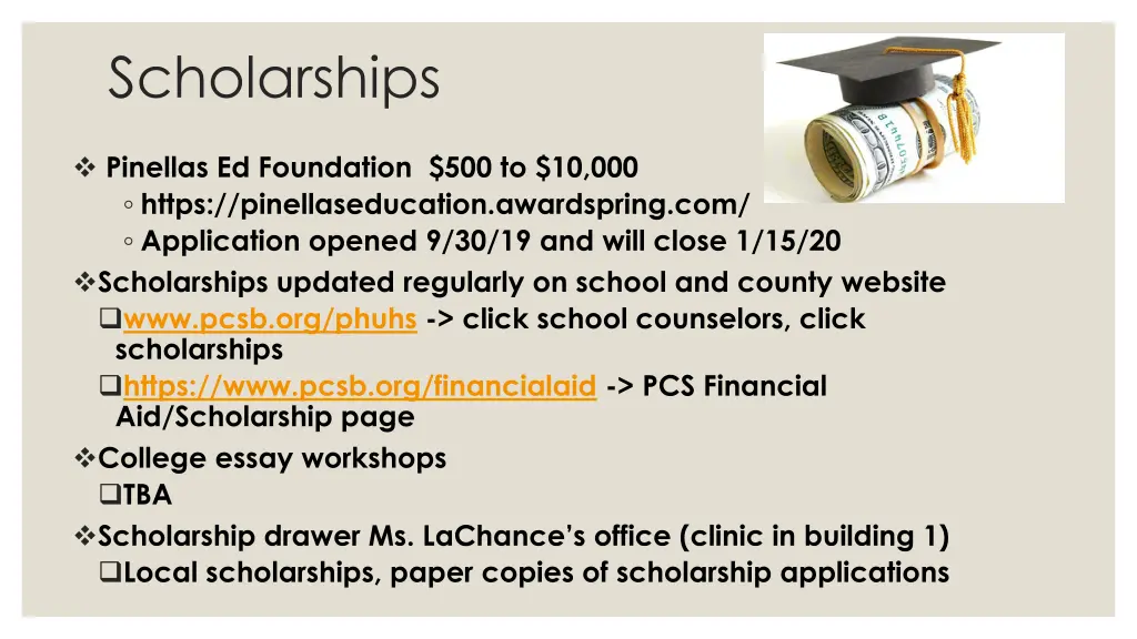 scholarships