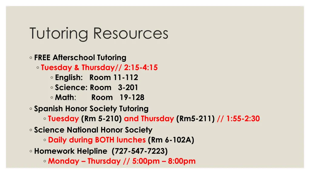 tutoring resources