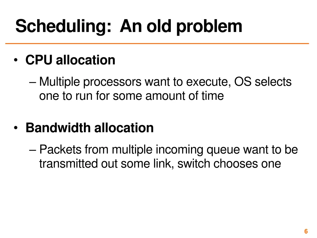 scheduling an old problem