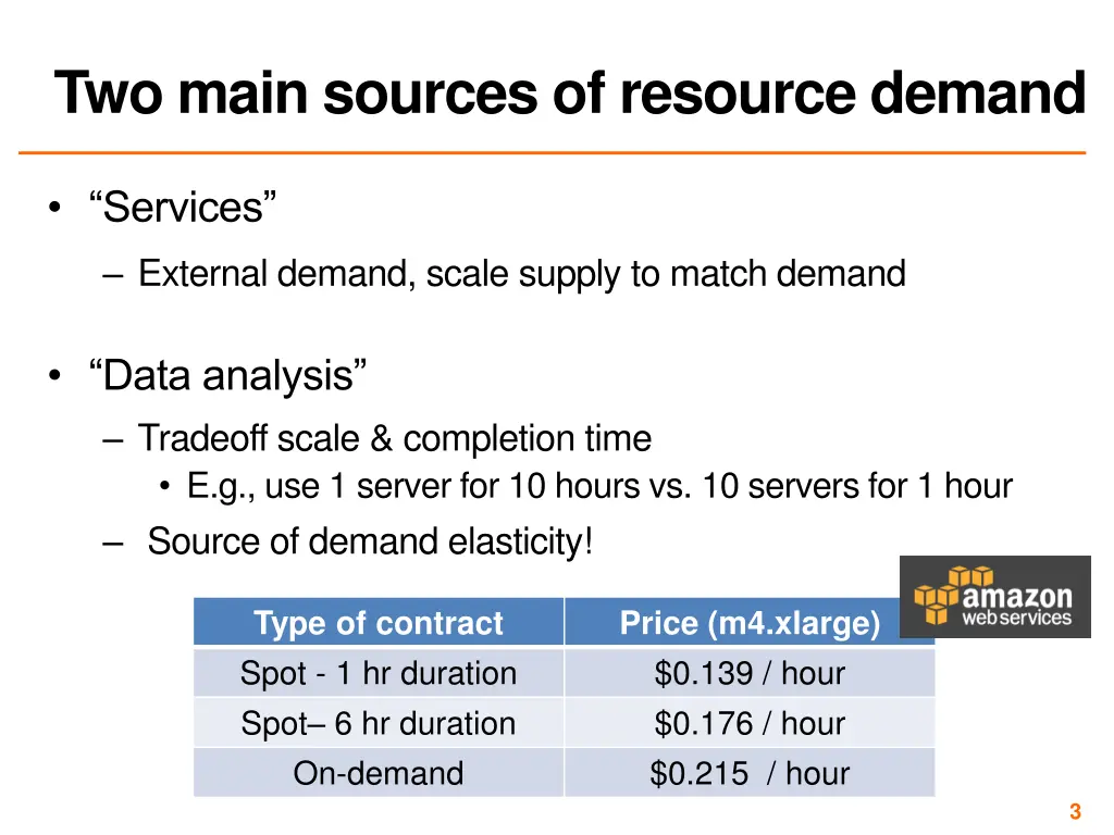 two main sources of resource demand