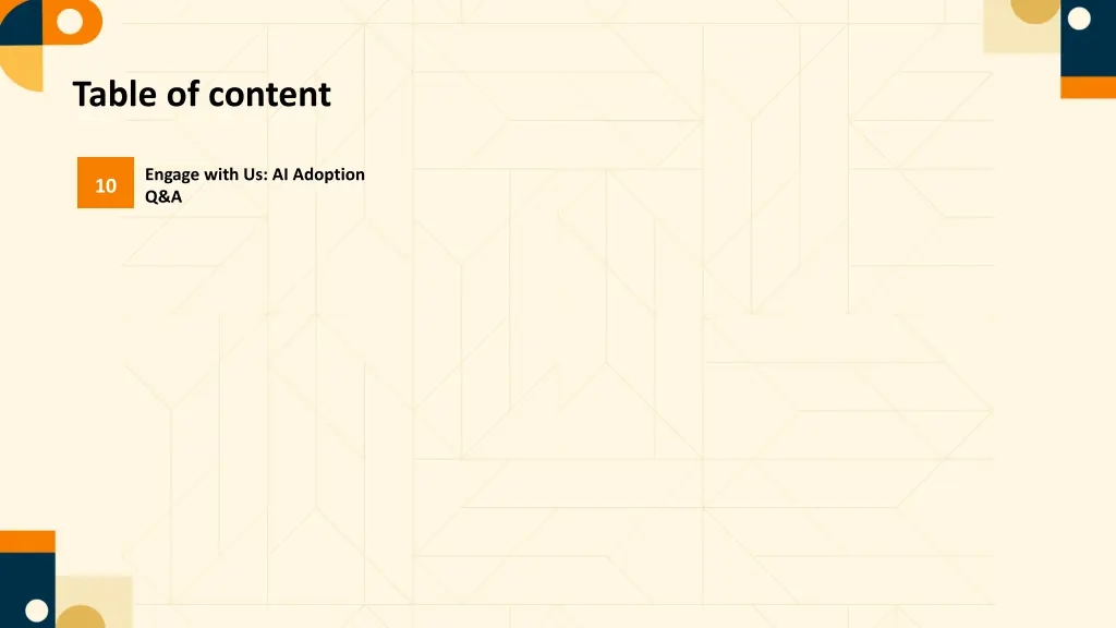 table of content 1