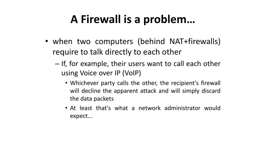 a firewall is a problem