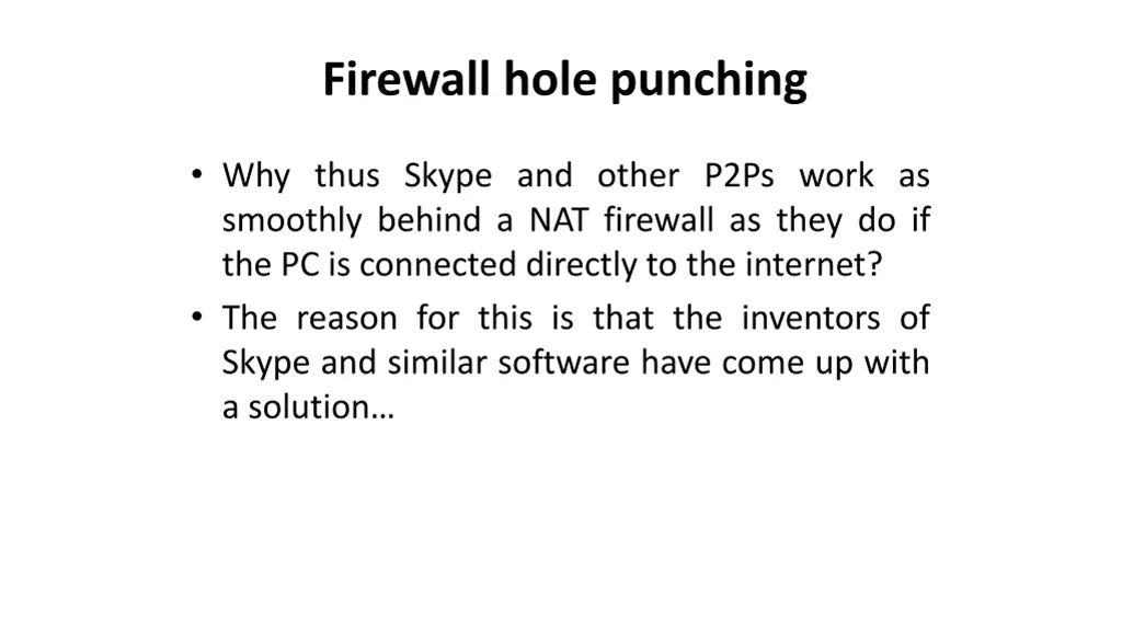 firewall hole punching