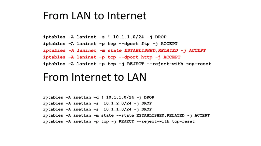 from lan to internet