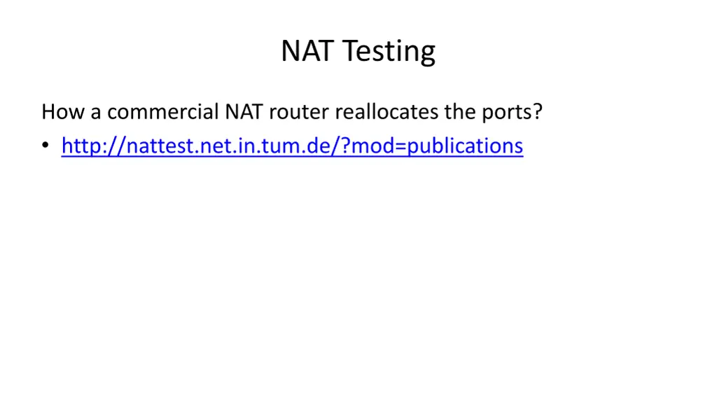 nat testing