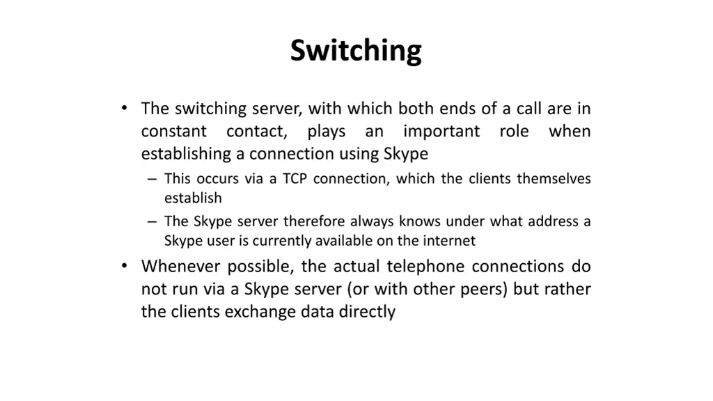 switching