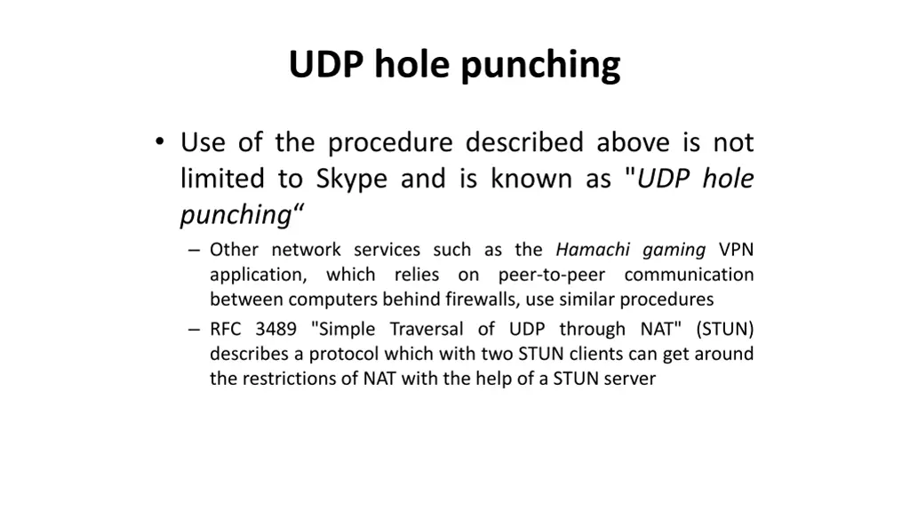 udp hole punching