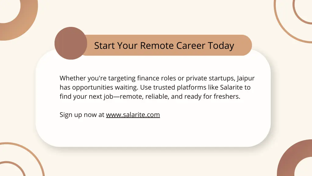 start your remote career today