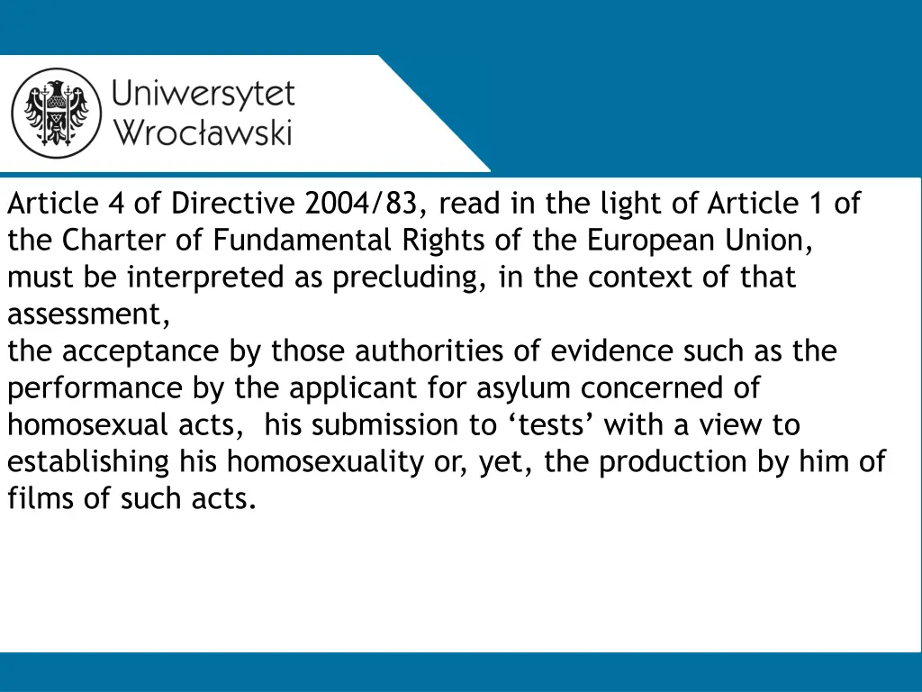 article 4 of directive 2004 83 read in the light