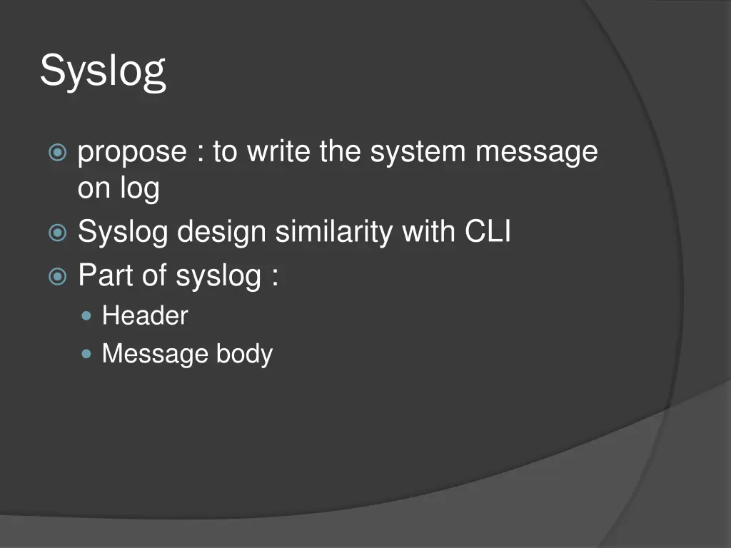 syslog