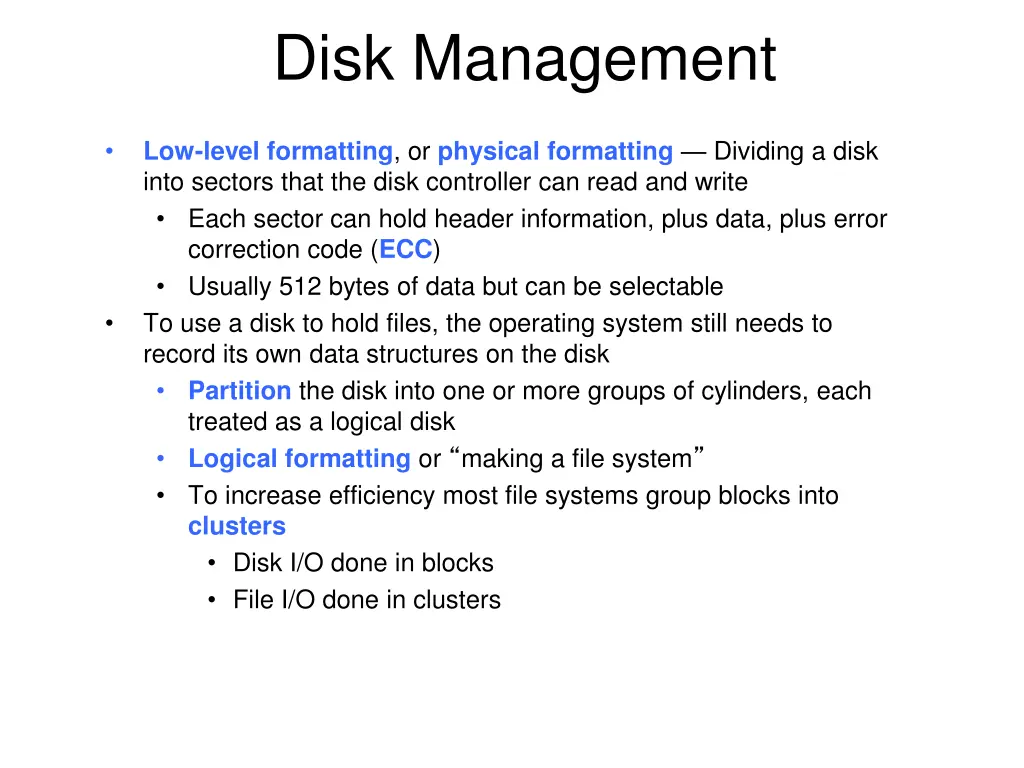 disk management