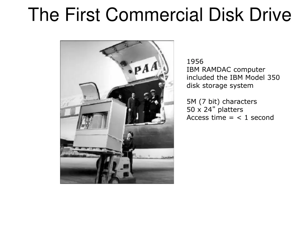 the first commercial disk drive