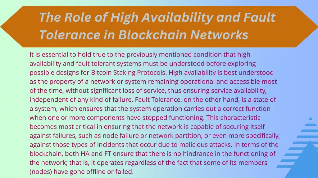 the role of high availability and fault tolerance