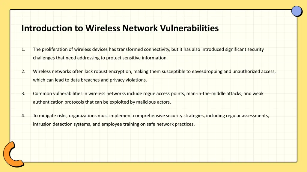 introduction to wireless network vulnerabilities