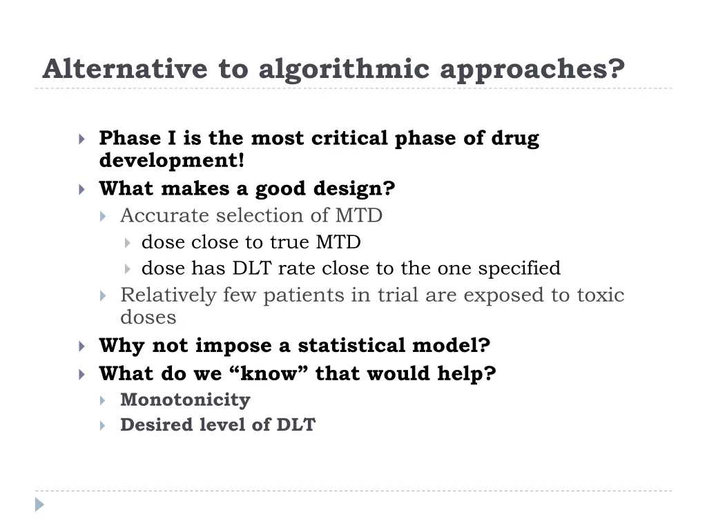 alternative to algorithmic approaches