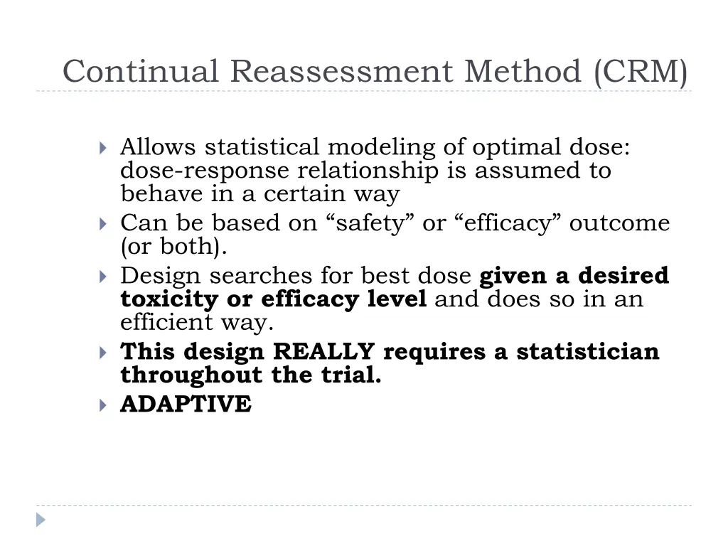 continual reassessment method crm