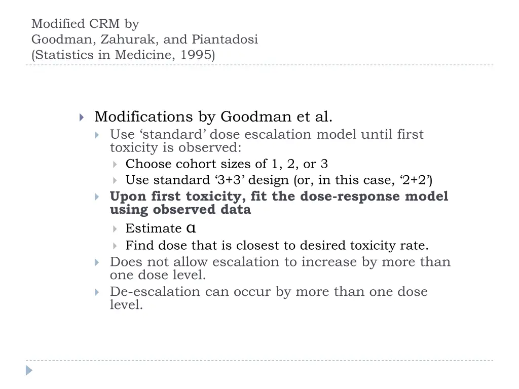 modified crm by goodman zahurak and piantadosi