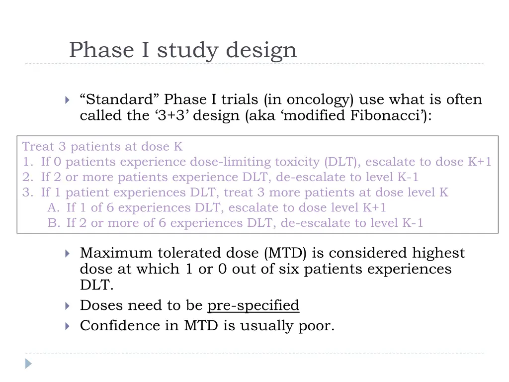 phase i study design