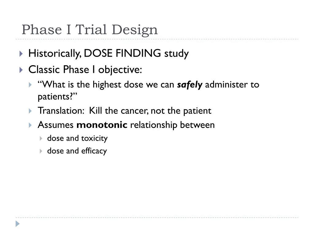 phase i trial design