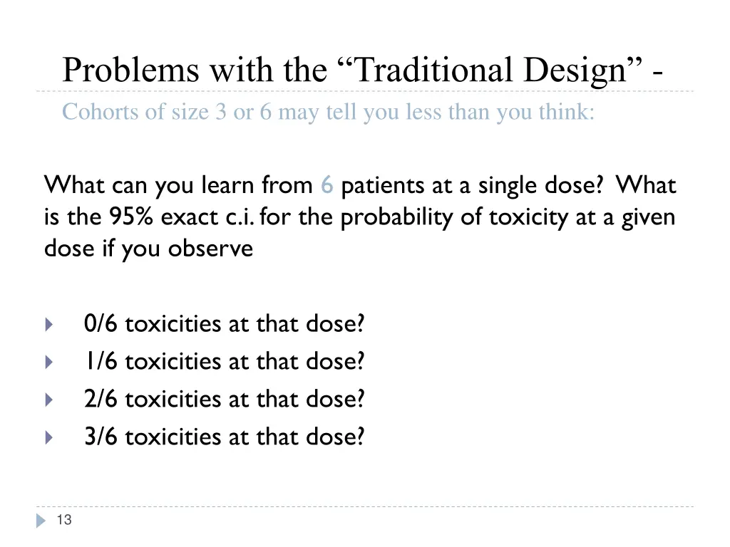 problems with the traditional design cohorts 2