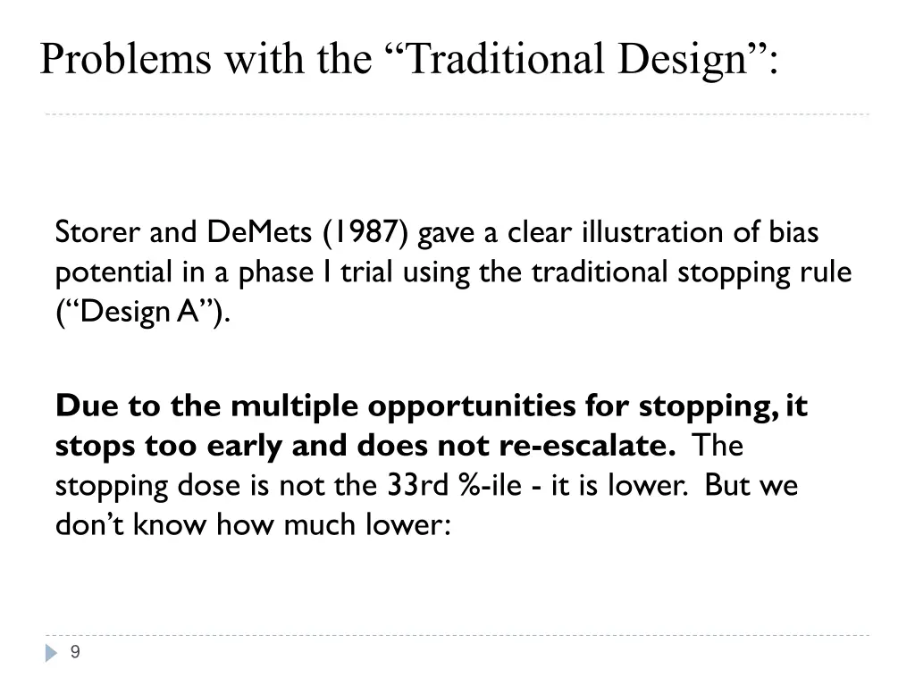 problems with the traditional design