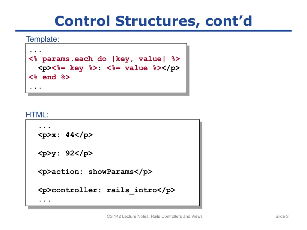 control structures cont d