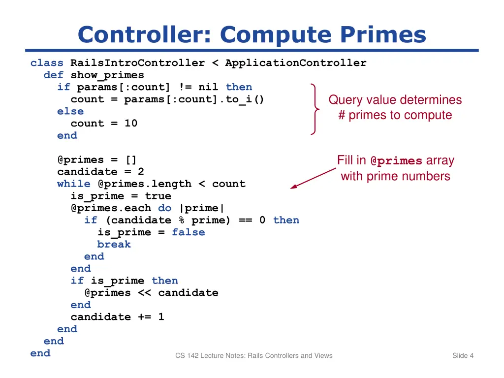 controller compute primes