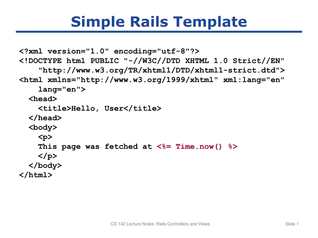 simple rails template