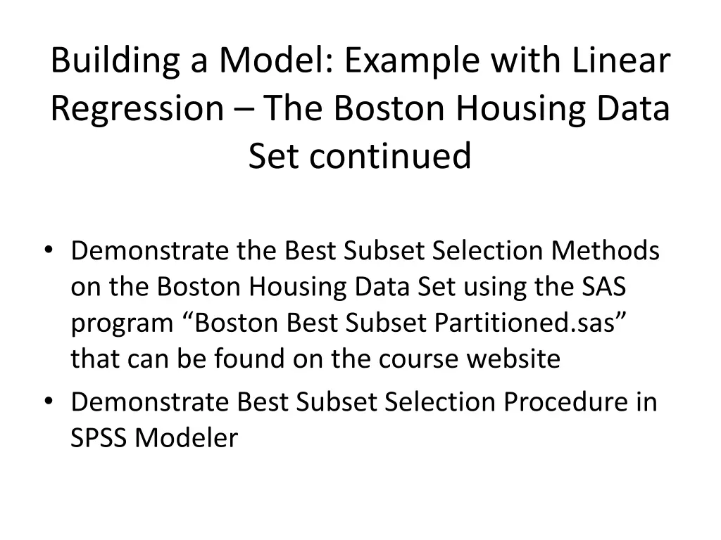 building a model example with linear regression 2