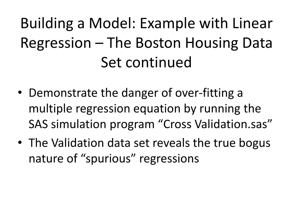 building a model example with linear regression