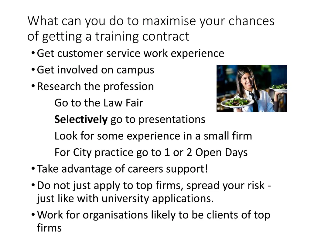 what can you do to maximise your chances
