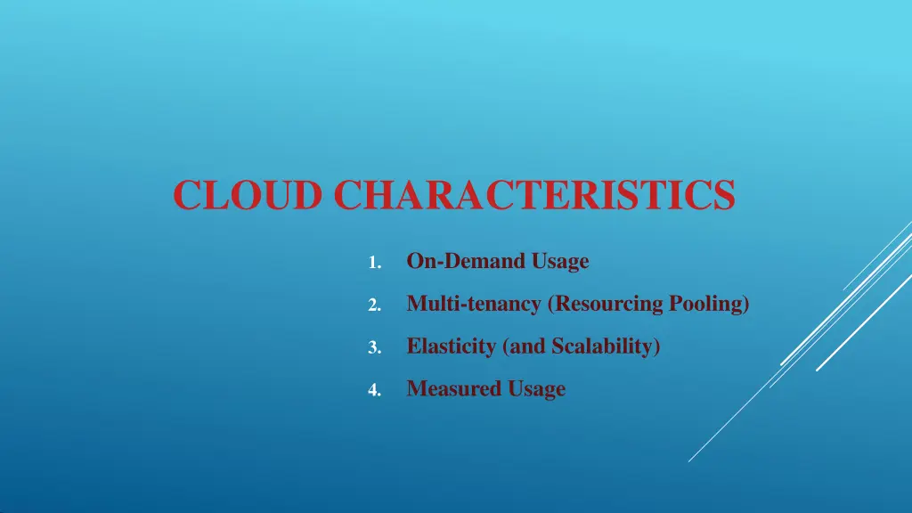 cloud characteristics