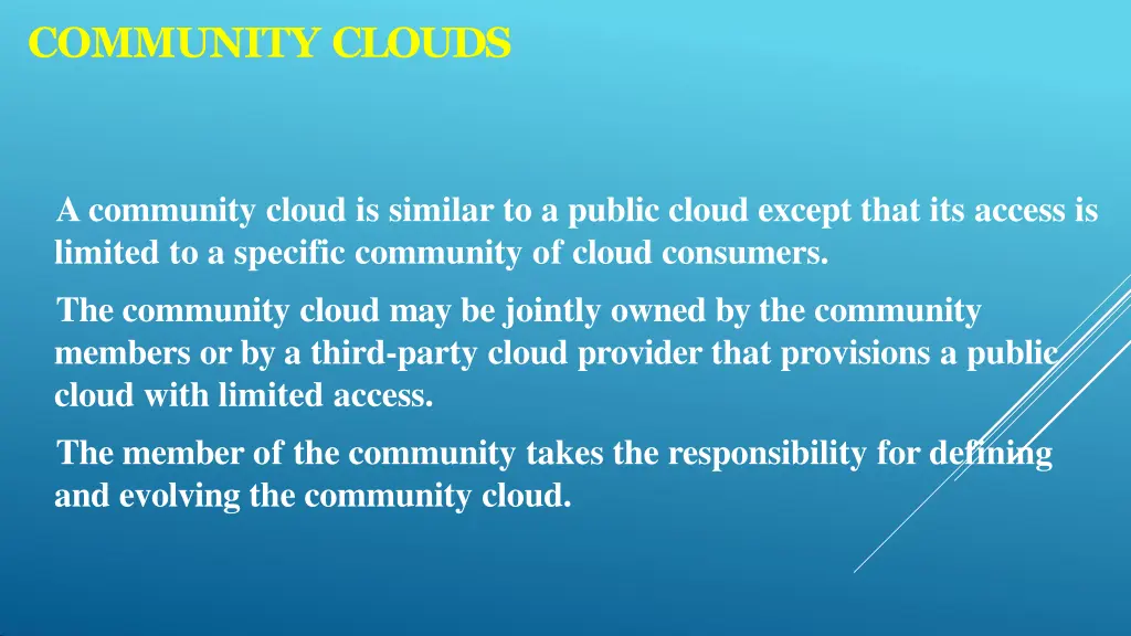 community clouds