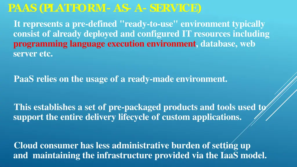 paas platform as a service it represents