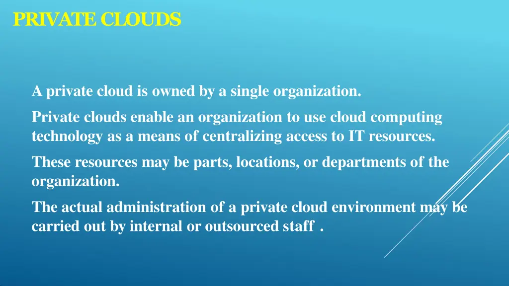 private clouds