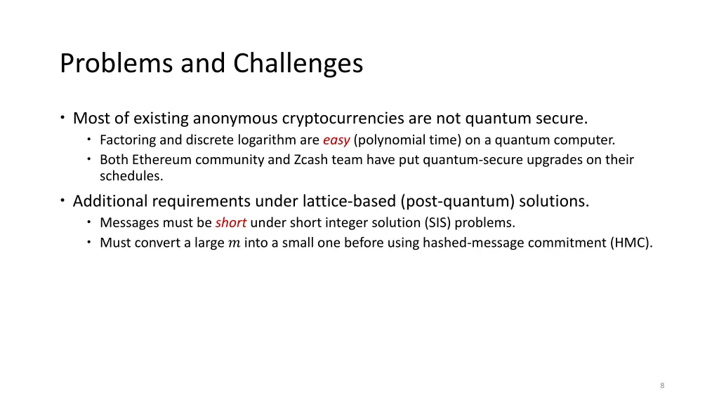 problems and challenges