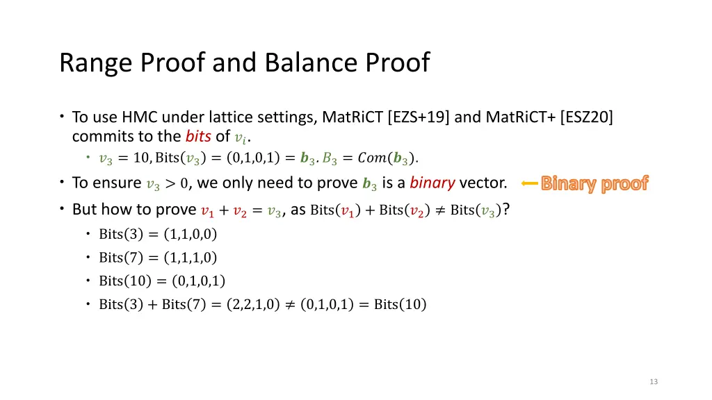 range proof and balance proof 1