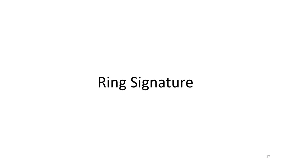 ring signature