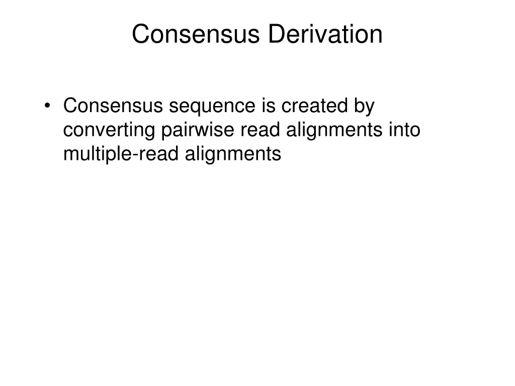 consensus derivation
