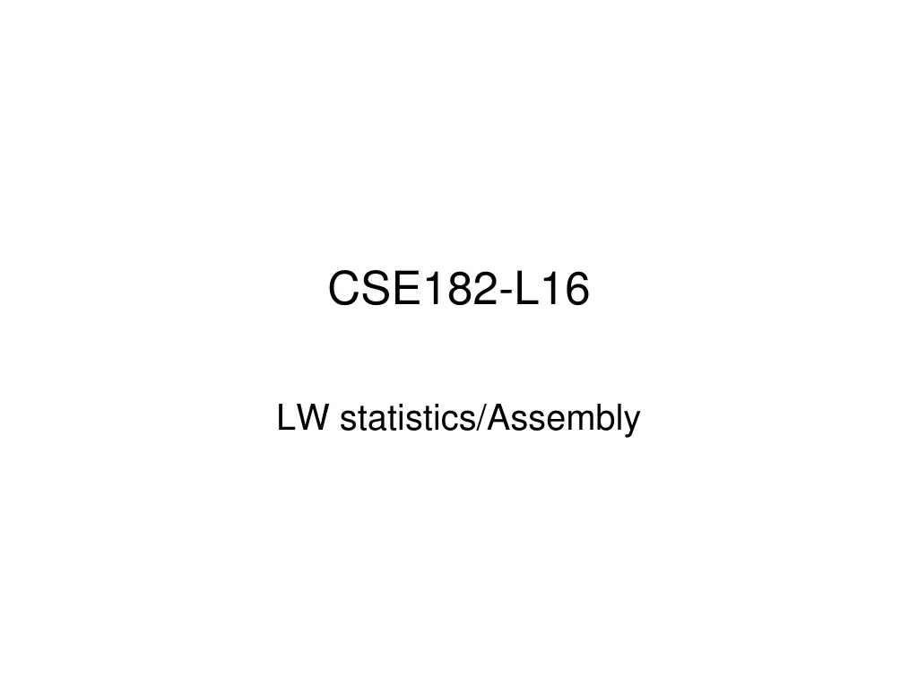 cse182 l16