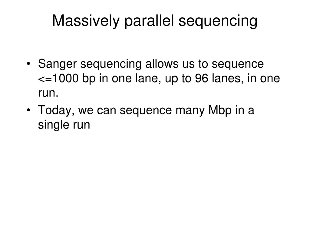 massively parallel sequencing