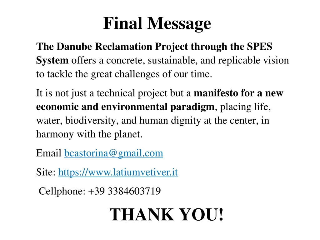 final message