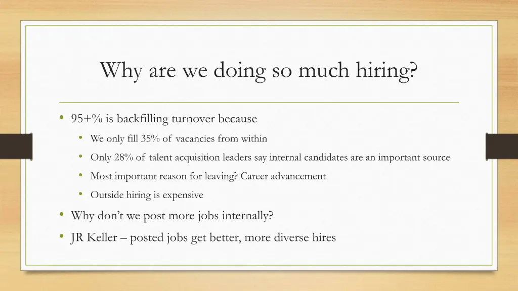 why are we doing so much hiring